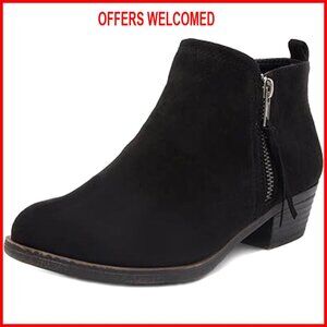 Ankle Bootie with Zip Closure and 1.5 Inch Heel